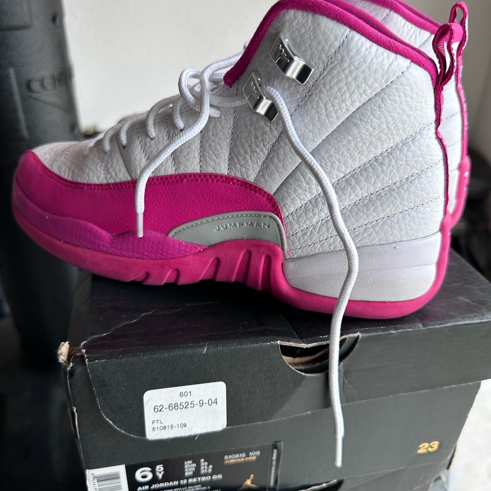 Jordan White and Pink Sneakers